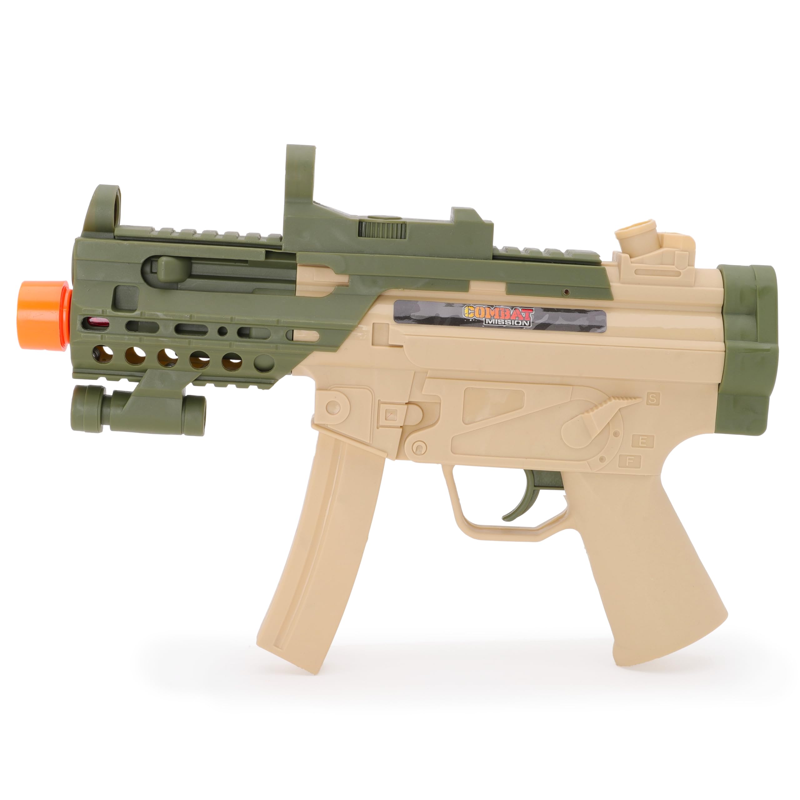 Toyland® 29cm (11") Special Forces Machine Gun With Realistic Light & Rapid Sound - Role Play & Fancy Dress Toys