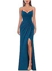 VFSHOW Womens 2025 Formal Prom High Slit Ruched