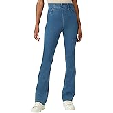 HUE Womens Ultra Soft High Waist Denim Baby Bootcut Leggings