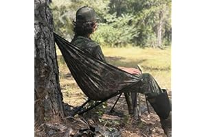 Outdoors Low Down Hunting Seat, 2026 Upgraded Portable and Lightweight Hunting Hammock Chair, Adjustable Folding Tree Seat fo