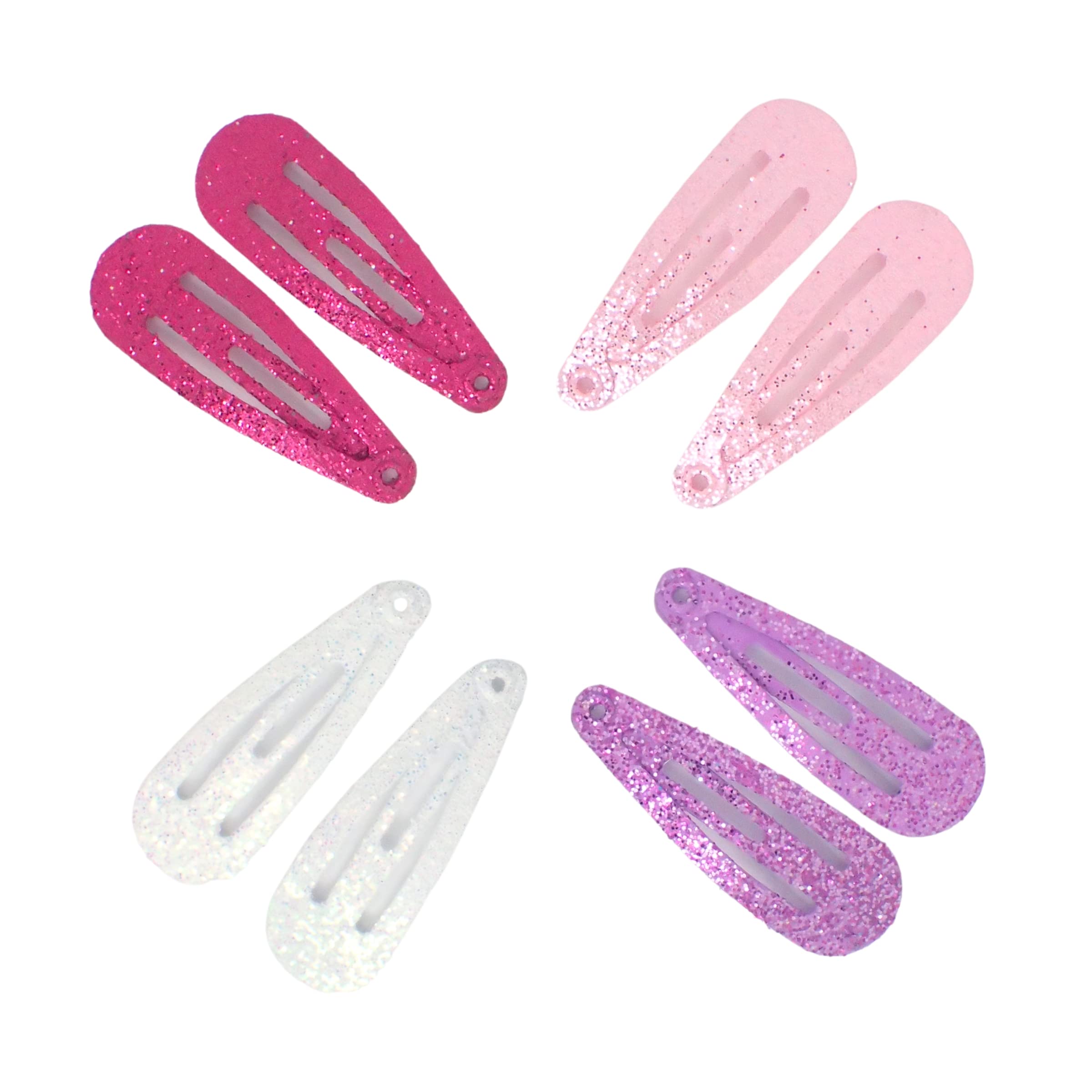 Topkids Accessories Snap Hair Clips for Girls and Women, Girls Hair Accessories, Hair Styling Clips, Hair Slides, Mini Hair Clips, Toddler Hair Clips, Metal Hair Clips (8pc Pink Purple Tones)