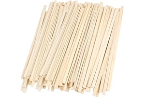 Xilaibao 100 PCS Bamboo Craft Sticks, 11.8 Inch Natural, 3/8 Inch Width, DIY Crafts, Home Decor, Wedding Wands, Puppet Sticks