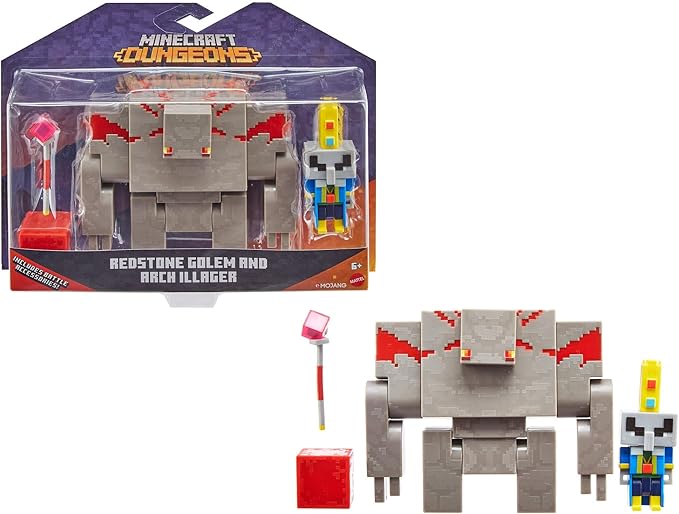 minecraft dungeons 3 25 figures 2 pk battle figures great for playing trading and collecting action and battle toy for boys and girls age 6 and