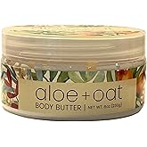 Greenwich Bay Trading Company Aloe Oat Body Butter | Luxurious Moisturizing Cream with Aloe Vera and Oat Extract | 8 oz