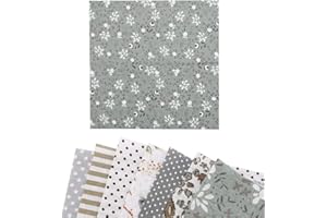 7pcs Cotton Fabric Squares, DIY Assorted Pre Cut Bedding Kit with Multiple Patterns, for Crafting Home Decoration Quilting Se