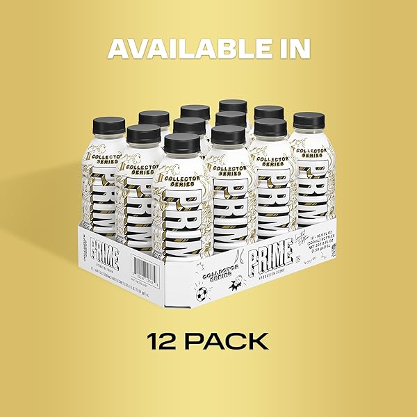 PRIME HYDRATION COLLECTOR SERIES, SPORTS DRINKS, ELECTROLYTE ENHANCED FOR REPLENISHING FLUIDS, 250MG BCAAS, B VITAMINS, ANTIOXIDANTS, LOW SUGAR, 16.9 FL OZ, 12 PACK