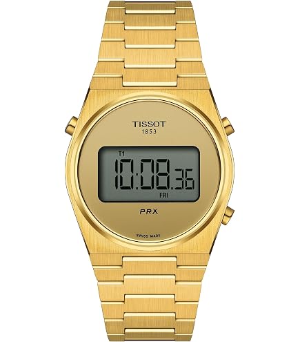 Amazon.com: Tissot PRX Digital, Swiss Quartz, 39.5 mm, Silver Dial