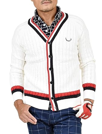 Amazon コモンゴルフ Comon Golf メンズ チルデン ニット ゴルフ