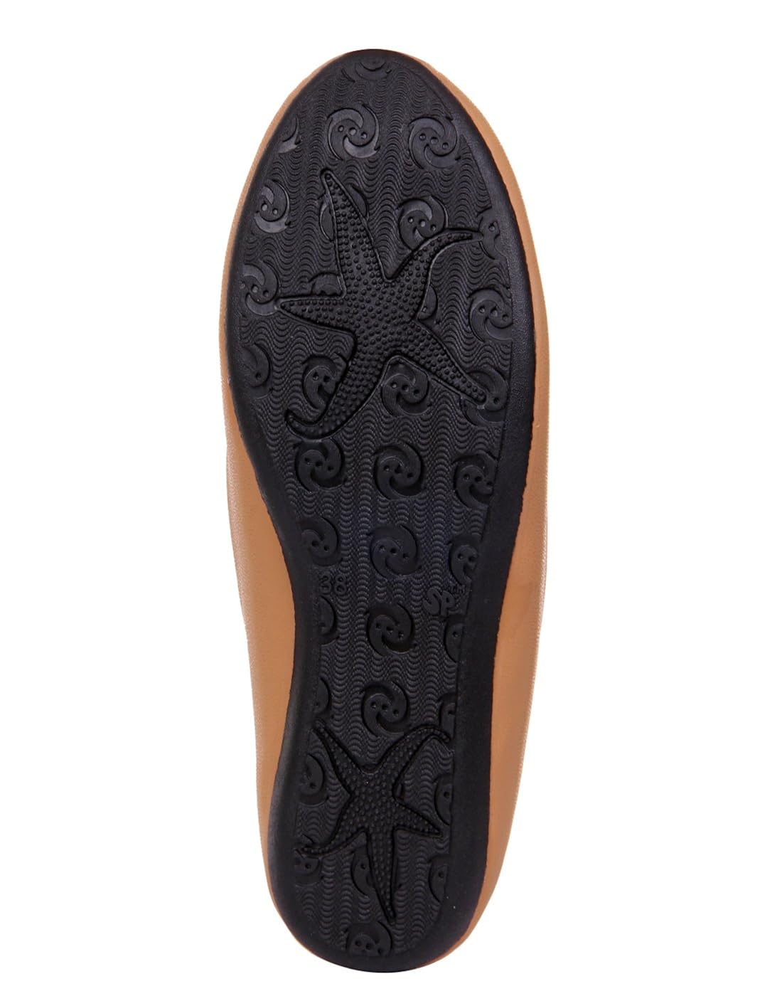 goyal's women's synthetic leather cutwork bellies (tan)