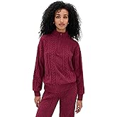 PJ Salvage Women's Long Sleeve Cozy Chenille Cable Knit