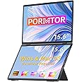 Laptop Screen Extender,15.6" Dual Monitors (Wins/Mac) Folding Stacked Portable Dual Monitor, USB C Travel Extended Computer Display with Triple Portable Monitor for Laptop PC Windows Mac