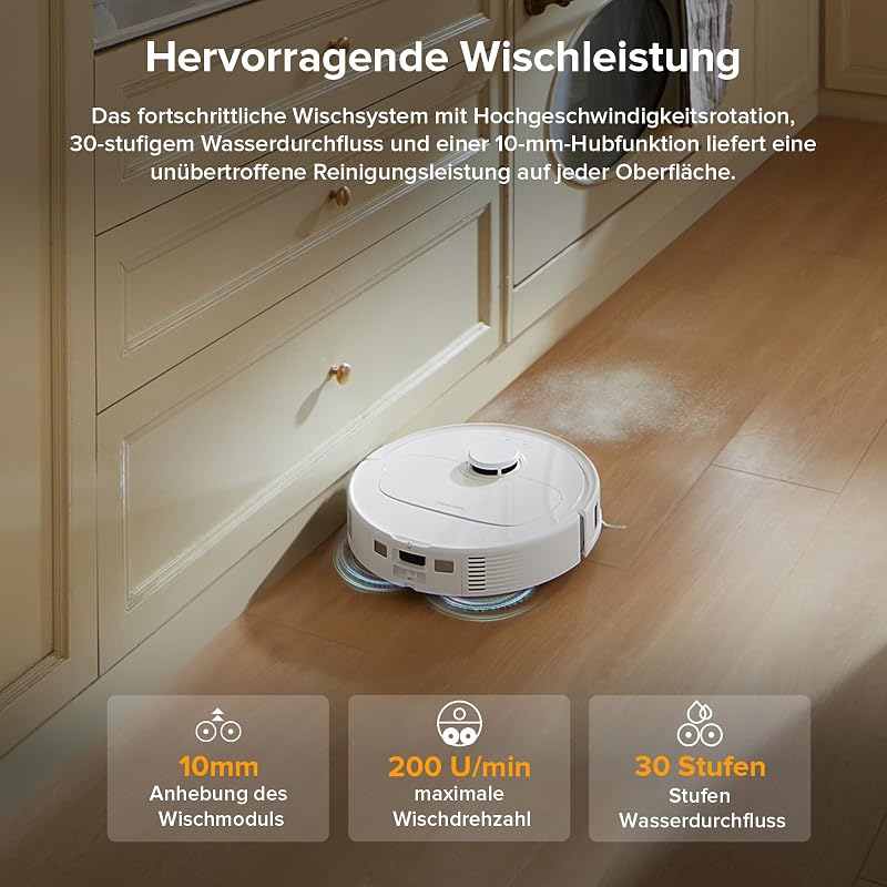 QV 35A Set Saugroboter mit Wischfunktion mit 8.000 Pa Saugkraft