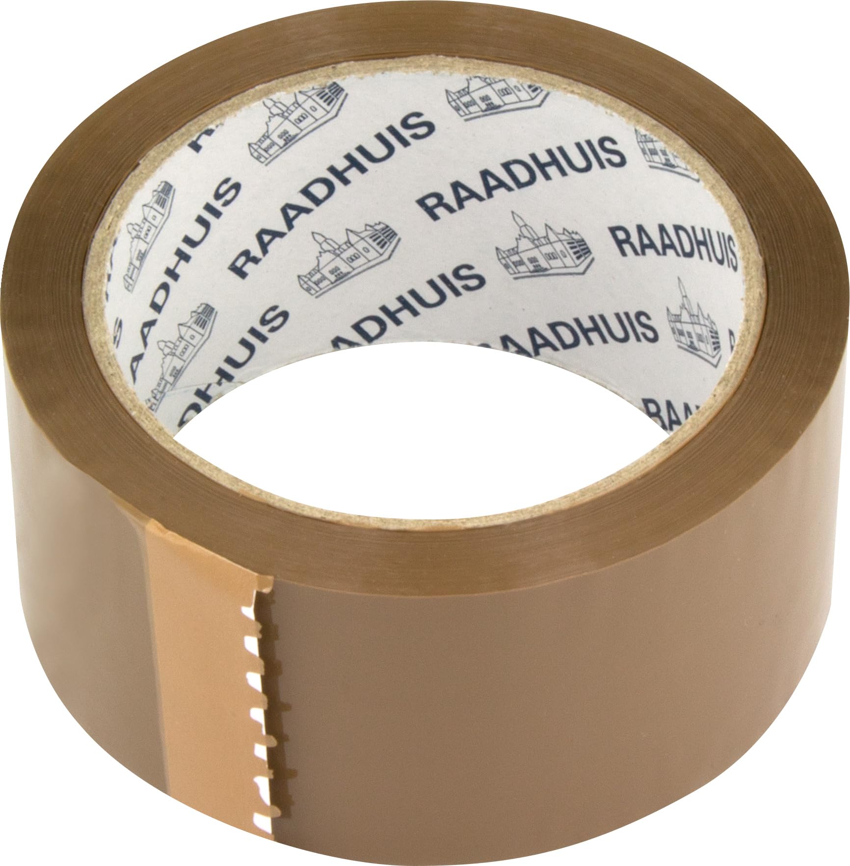 Raadhuis PP Packaging Tape 48 mm x 66 m Brown Noiseless Unwinding