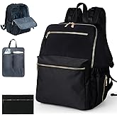 ILCOLPO Diaper Bag Backpack, Nylon Baby Bag with 19 Pockets, Large Baby Diaper Bag for Boys Girls,Diaper Bag Insert,Changing Pad,Insulated Pockets,Stroller Straps,Black