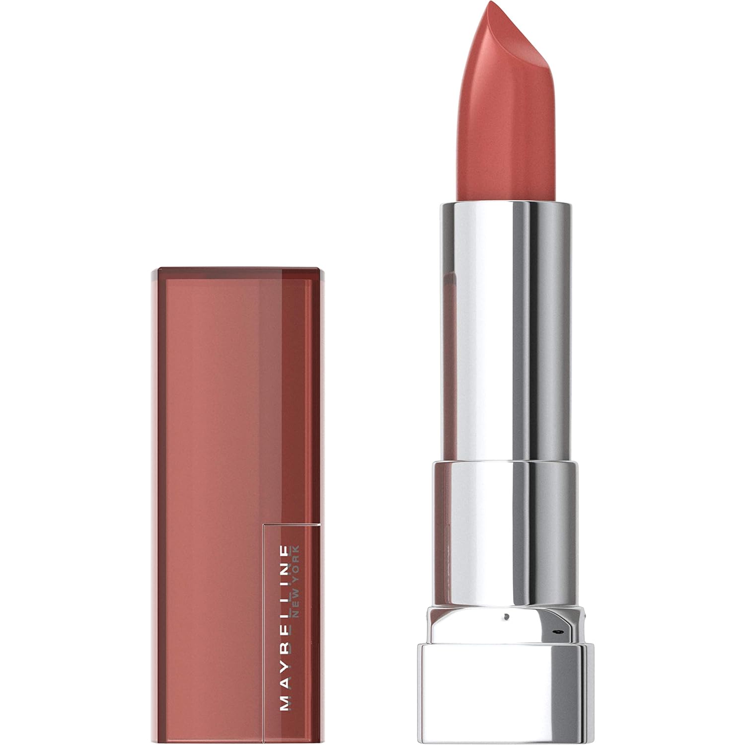 Maybelline Color Sensational Lipstick, Lip Makeup, Cream Finish, Hydrating Lipstick, Nude, Pink, Red, Plum Lip Color, Almond Hustle, 0.15 oz. (Packaging May Vary)