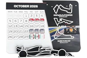 2026 F1 Racing Desk Calendar – Premium Motorsport Event Planner with Full Schedule & Stand | Ultimate Racing Gift for Formula