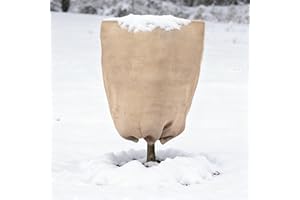 ANPHSIN urlap Plant Covers Freeze Protection for Patio Winterizing - 40"×47" Large Winter Frost Protector with Drawstring, Re