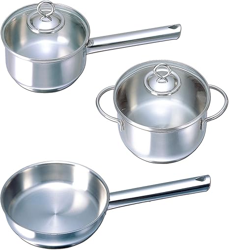 Amazon Co Jp Henckels ヘンケルス ミラノミニ クックェア 3pcsセット ステンレス フライパン 両手 片手鍋 セット 日本正規販売品 003 ホーム キッチン