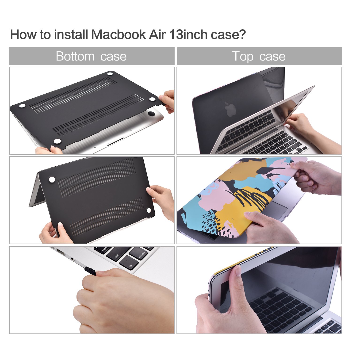 EGONE Macbook Pro 13 Inch Hard Plastic Protective Case Shell For Model A1706/A1708(2016-1017，Art