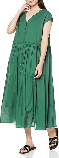 Amazon メルベイユアッシュ ワンピース Paradis Terre パラディテール 綿ローン2way レディース グリーン 日本 38 日本サイズm相当 ワンピース チュニック 通販
