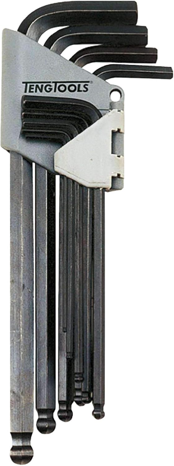 Teng 1479AF 9 Imperial 5/ 64-3/ 8-inch Ball-Point Hex Key Set, Black,chrome