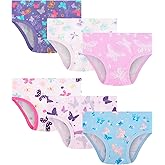 JAHSIYI Girls and Toddlers 100% Cotton Underwear Tagless Soft Panties Size 2-3T,4-5T,6,8,10,12 (6-Pack)