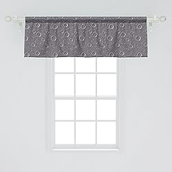 Ambesonne Space Window Valance, Surface of an