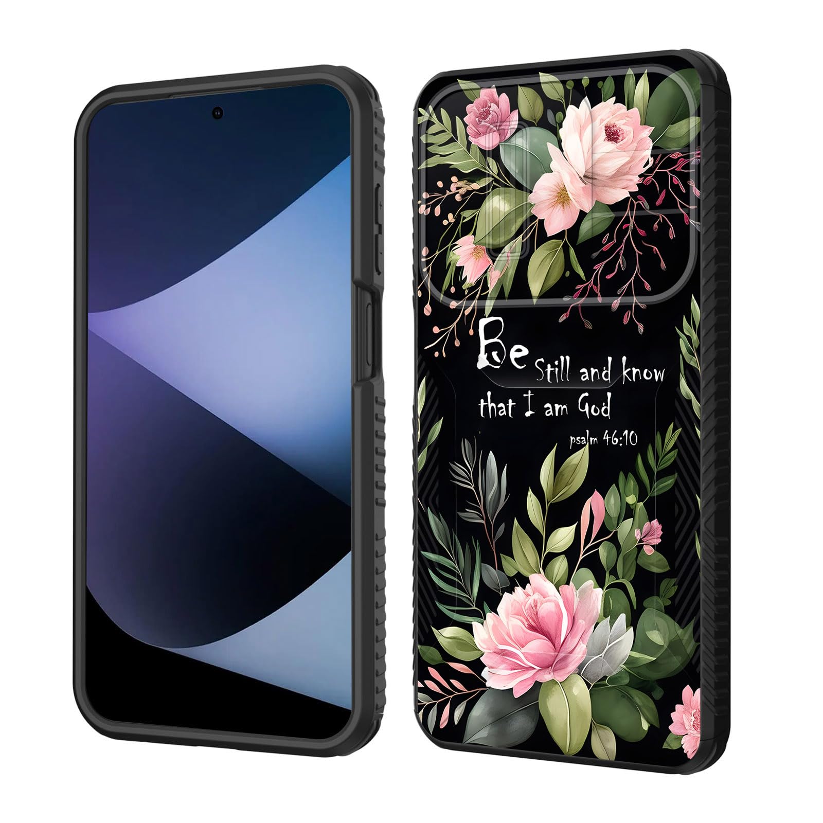 wiaekosef for Moto G Power 5G 2025 Case Built in Slide Camera Lens Cover,Heavy Duty Shockproof Protection Dual Layer Case for Motorola Moto G Power 5G 2025 6.8",Flower Bible Verse Psalm 46:10