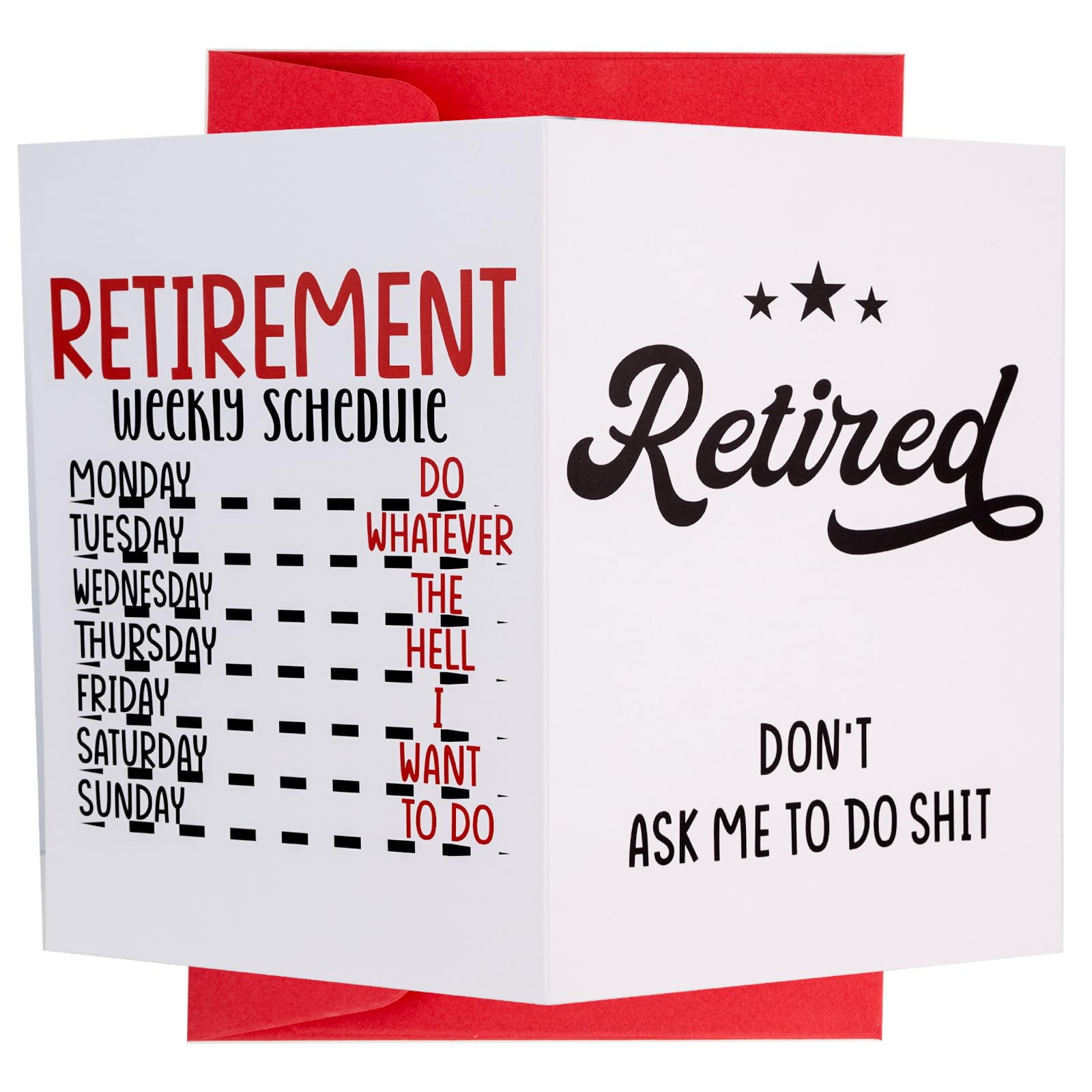 Photo 1 of **5setcVnaaem Funny Retirement Cards for Men Women - Happy Retirement Card with Envelope for Coworkers -Teachers - Nurse - Funny Retirement Gifts for Him Her(5.3 * 8inches) - Retired Don't Ask Me To Do Shit
