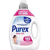 Purex Baby Soft Liquid Laundry Detergent, 82.5 fl oz, 165 Loads | Ultra-concentrated formula, dye-free and hypoallergenic, gentle on skin, ideal for baby clothing