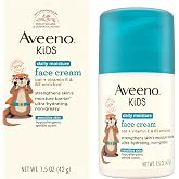 Aveeno Kids Daily Moisture Face Cream, 1.5 oz | Oat, Vitamin E &amp; B5, Face Cream for Sensitive Facial Skin, Strengthens Skin's Moisture Barrier, Ultra-Hydrating, Non-Greasy