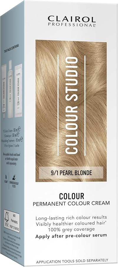 Clairol Colour Studio Permanent Colour Cream Pearl Blonde 9/1 50ML