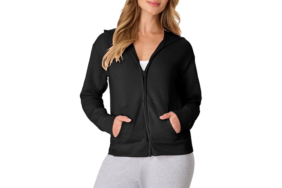 Hanes Women's EcoSmart Fleece Sweatshirt for Women, Soft Midweight - Full-Zip Hoodie, Sweatshirt, or 1/4 Zip