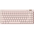 Flow Lite 84 Keys Low Profile Mechanical Keyboard, 75% Swappable Rechargeable Wireless Keyboard with 2.4G Receiver, Bluetooth and Wired Connection for Windows, Mac/Spector Linear Switches (Flamingo)