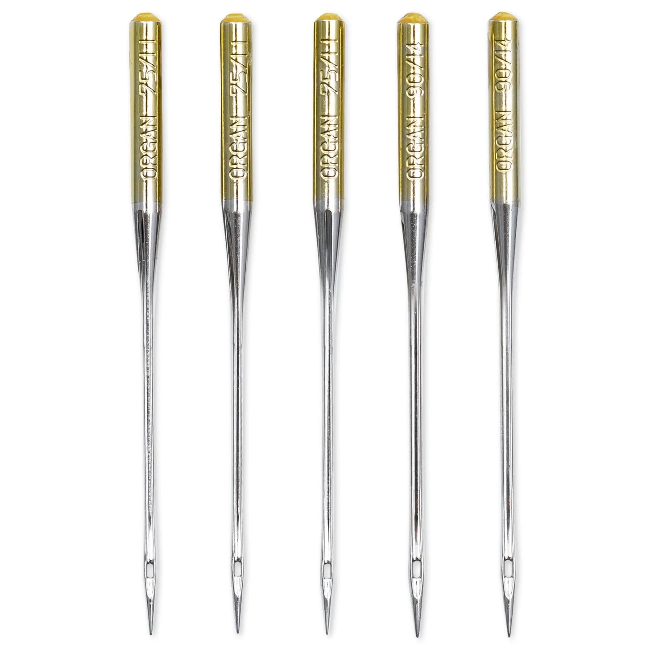 Prym Stretch Sewing, Sizes 11 &14, No. 75 + 90, 5 PC Machine Needles, No. 75-90, Silver 5 Count