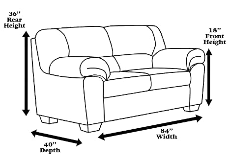 25 H Front 36 W X 40 D X 42 H Rear Clear Vinyl Furniture Protector