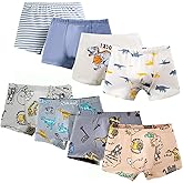 Boys Boxer Briefs Breathable Cotton Mesh Toddler Underwear with 8 Packs Kids Panties Assorted Shorts 2-10 Years