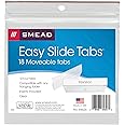 Smead Easy Slide Tab, 1/3-Cut, Clear, 18 Per Pack (64626), Pack of 1