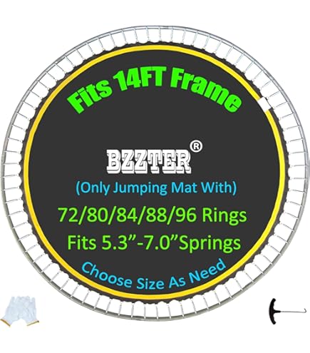 Replacement Trampoline Mat - 127 Inches, Fits 12ft Round Frame With 5.5 Inch Springs (Springs Not Included)