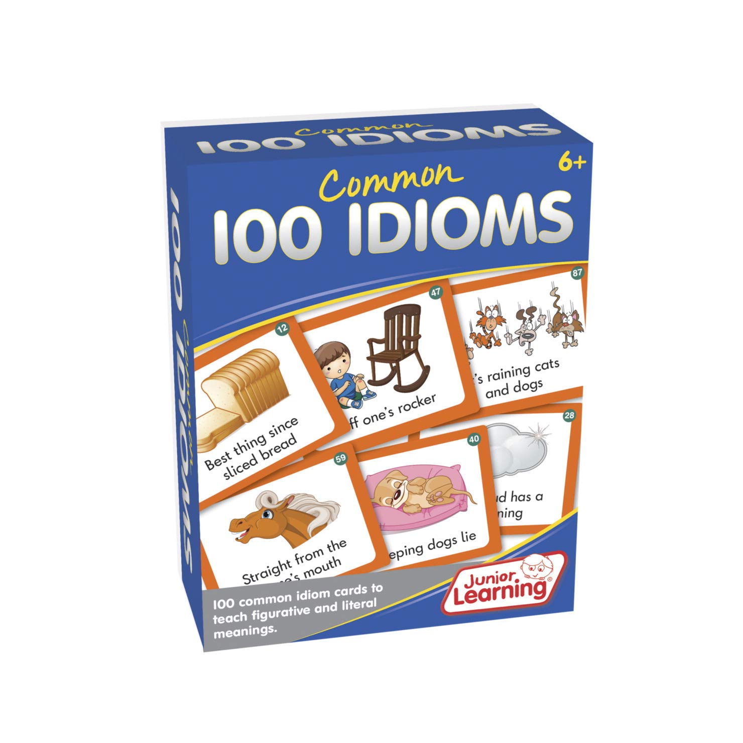 Junior Learning100 Common Idioms | Helps to Understand the Literal and Figurative Meanings of Idioms | Ages 6 - 9+, Year 2 - 6