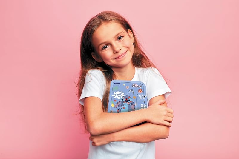 , Disney Stitch, diário eletrónico interativo com caneta e caderno incluídos, protegido por palavra-passe, funcionalidades divertidas e efeitos sonoros, azul, SD50D
