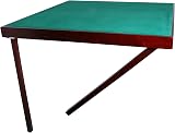 Engelhart Bridge Table Birchwood 89cm Foldable Card Table Felted Green Top view 3