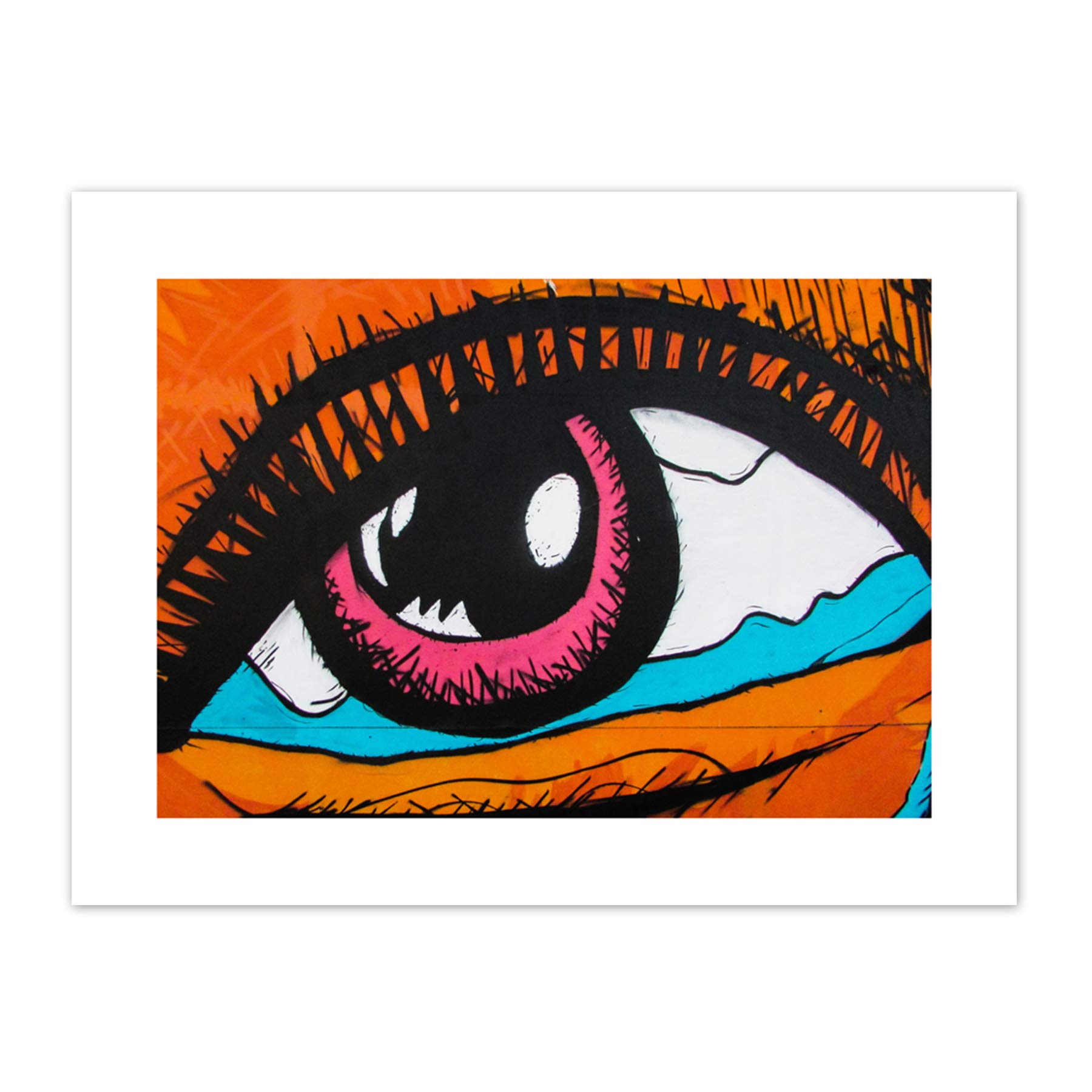 Graffiti Mural Crying Eye Eyeball Canvas Wall Art Print