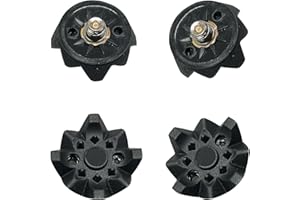 UMMEI 28 PCS Golf Metal Stud Screw in Golf Spikes Replacement Metal Thead Golf Shoe Spikes Replacement Easy to Install (Black)