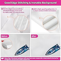 5 x 6.5Ft White Backdrop Photography Background for