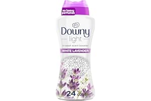 Downy Light Laundry Scent Booster Beads for Washer, White Lavender, 24 oz, with No Heavy Perfumes