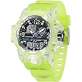 findtime Women's Sport Watch Digital Waterproof Watches Military Watches Analog Outdoor Wrist Watch LED Luminous Alarm Stopwatch Dual Time Wristwatch