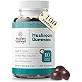 Mushroom Supplement Gummies- Pure Extract Multi Mushrooms Supplement- Chaga, Reishi, Cordyceps & Lion's Mane - 50 Day Supply Chewable Gummies (100 pcs)