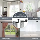Qlfyuu Industrial Curtain Pole Black Extendable 110-210cm view 7