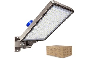 BIRITALO 350W LED Parking Lot Light Outdoor:Arm Mount 52500LM Super Bright Dusk to Dawn LED Shoebox Lighting Commercial 5000K 100-277V IP65 Waterproof Wall Floodlights for Park,Stadium,Barn,Yard